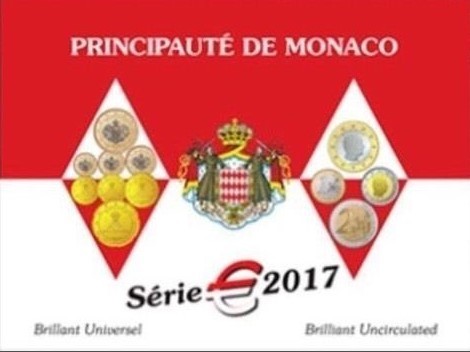 Bu Set Monaco 2017 Complete Set 8 Coins Brillant Universel