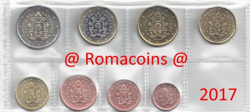Serie Completa Vaticano 2017 1 cent - 2 Euro Unc.