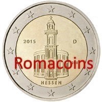 2 Euro Sondermünze Deutschland 2015 Hessen Prägebuchstabe D