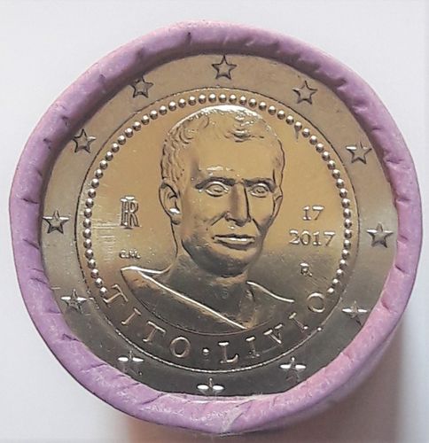 Rollo Italia 2 Euros Conmemorativos 2017 Tito Livio Monedas