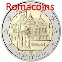 2 Euros Conmemorativos Alemania 2010 Bremen Fdc