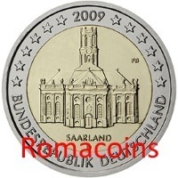 2 Euros Conmemorativos Alemania 2009 Saarland Fdc