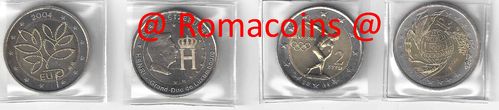 Serie Completa 2 Euros Conmemorativos 2004 4 Monedas
