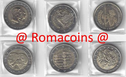 Collezione Completa 2 Euro Commemorativi 2005 6 Monete