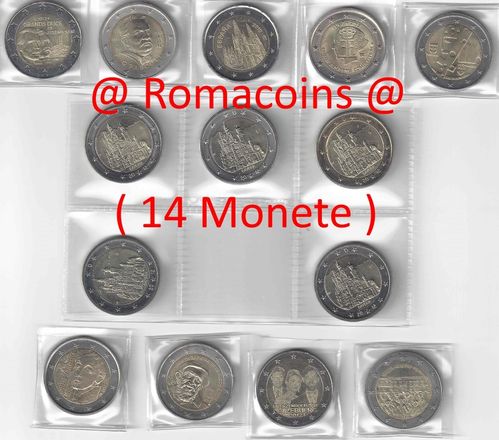 Serie Completa 2 Euros Conmemorativos 2012 14 Monedas