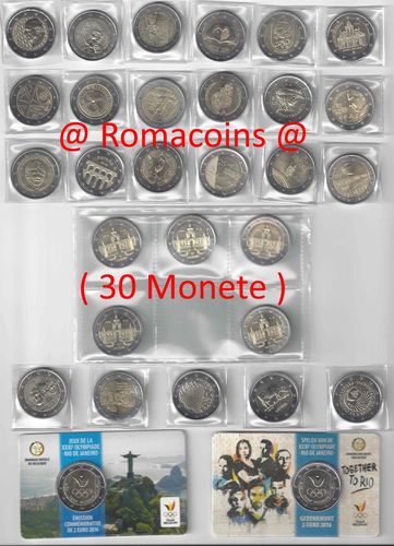 Collezione Completa 2 Euro Commemorativi 2016 30 Monete