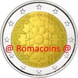 FRANCE  2 € euro  commemorative coin 2018 Bleuet de France UNC Cornflower 