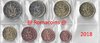 Serie Completa Vaticano 2018 8 Monedas 1 cc 2 Euros Unc.