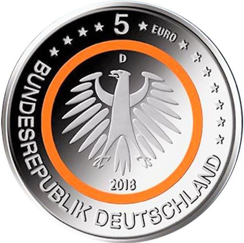 5 Euros Alemania 2018 Zona Subtropical  Moneda Unc