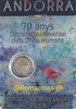 Coincard Andorra 2018 2 Euro 70 Years of Human Rights