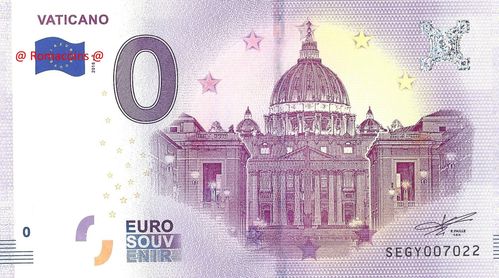 Banconota Turistica 0 Euro - Vaticano San Pietro