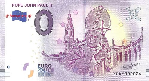 Banconota Turistica 0 Euro - Giovanni Paolo II