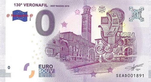 Banconota Turistica 0 Euro Souvenir Veronafil 130