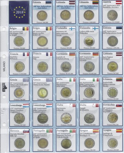 2 Euros Commémoratives 2018 Mise à jour