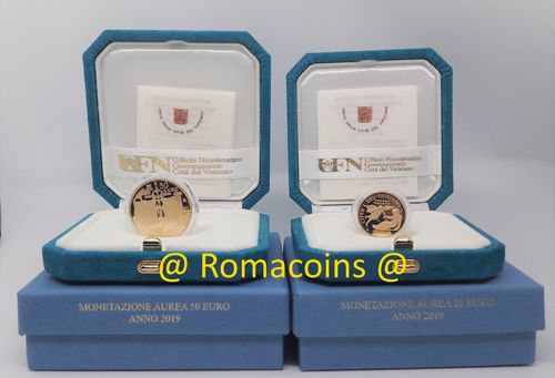 Vatikan 20 + 50 Euro 2019 Goldmünzen Polierte Platte PP