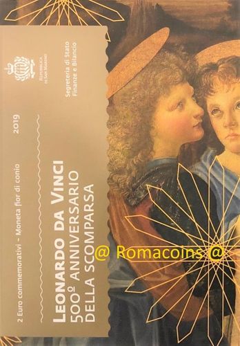 Moneda Conmemorativa 2 Euros San Marino 2019 Leonardo Da Vinci