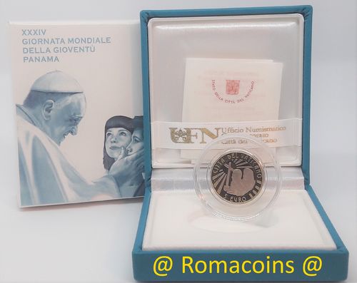 5 Euro Vaticano 2019 Bimetallico GMG Panama Moneta Proof