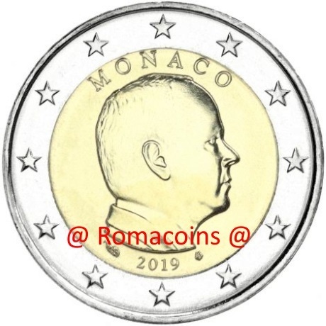 2 Euros Monaco 2019 Moneda Inalcanzable Unc No Circulada