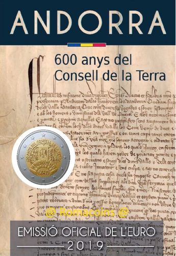 Coincard Andorra 2019 2 Euros Consell de la Terra