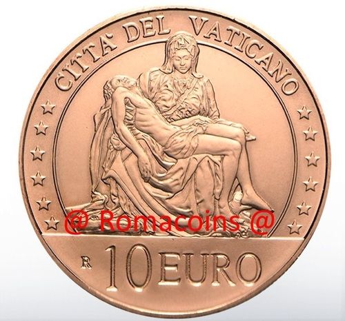 10 Euros Vaticano 2020 Piedad de Miguel Ángel en Cobre Unc