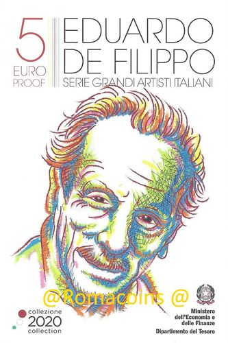 5 Euro Italia 2020 Eduardo De Filippo Proof
