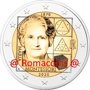 2 Euros Commémorative Italie 2020 Maria Montessori Unc