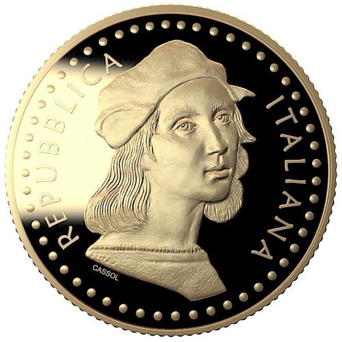 20 Euros Italia 2020 Moneda Raffaello Sanzio Oro Proof