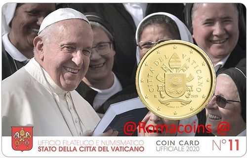 Coincard Vaticano 2020 50 cc Stemma Papa Francesco