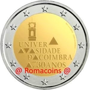2 Euros Conmemorativos Portugal 2020 Universidad de Coimbra