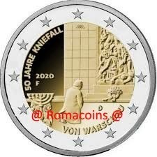 2 Euro Commemorativi Germania 2020 Kniefall Unc