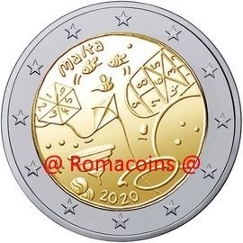 2 Euros Conmemorativos Malta 2020 Juegos Moneda Unc