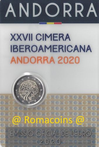 Coincard Andorre 2020 2 Euros Sommet Ibéro-Américain