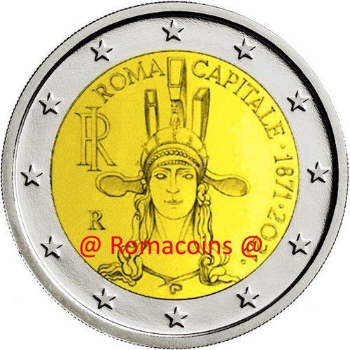 2 Euros Conmemorativos Italia 2021 Roma Capital Unc