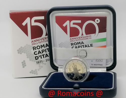 2 Euros Conmemorativos Italia 2021 Roma Capital Proof