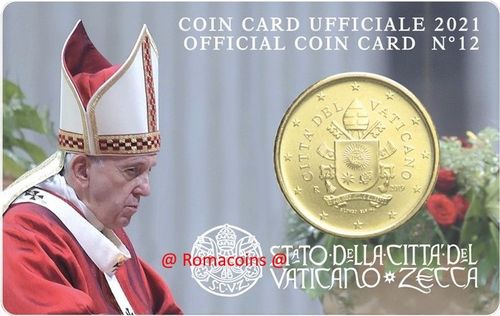 Coincard Vaticano 2021 50 Centimos Escudo Pontificado Francisco