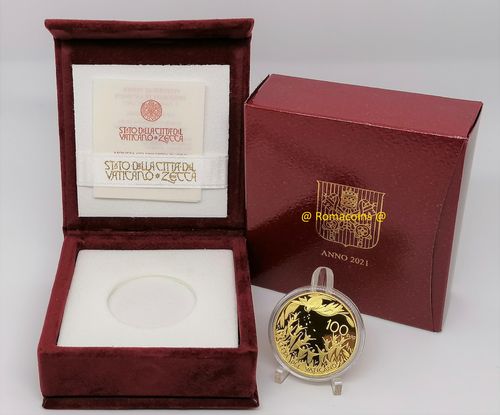 100 Euros Vaticano 2021 Moneda Oro Proof