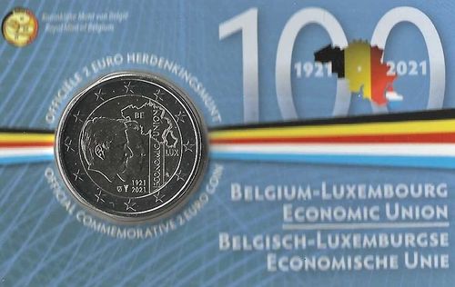 Coincard Belgio 2021 Unione Economica Lingua Olandese
