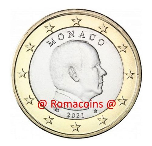 1 Euro Monaco 2021 Pièce Non Circulée Unc.