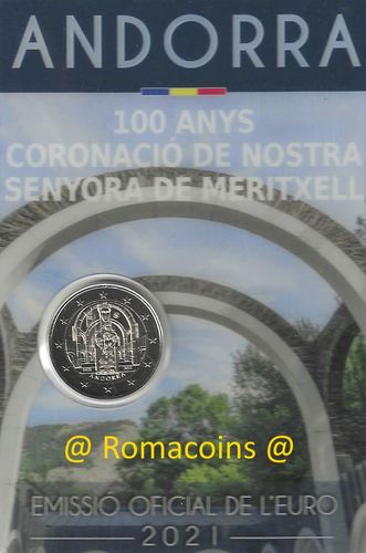 Coincard Andorra 2021 2 Euros Nuestra Señora de Meritxell