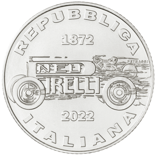 Triptyque Pirelli 2022 5 Euros Italie Argent Bu Très Rare