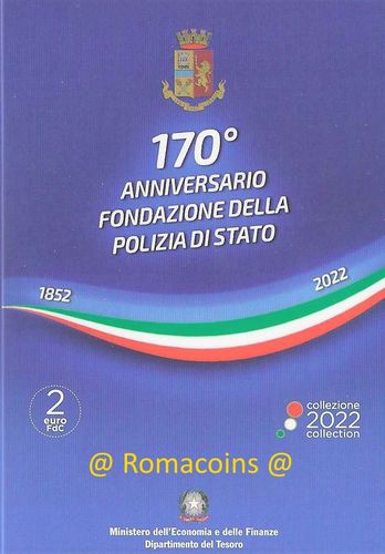 Coincard 2 Euro Commemorativi Italia 2022 Polizia di Stato