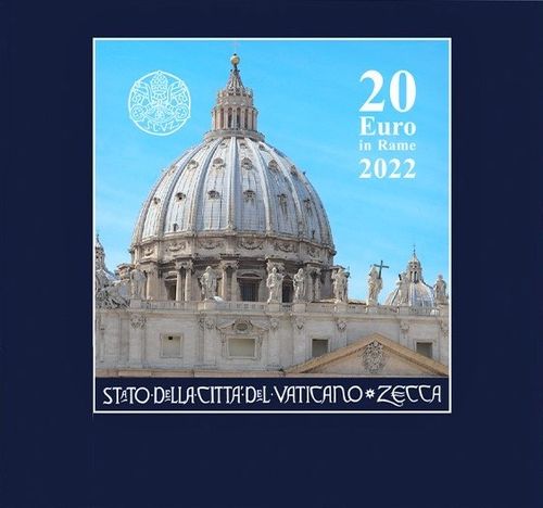 20 Euros Vaticano 2022 en Cobre