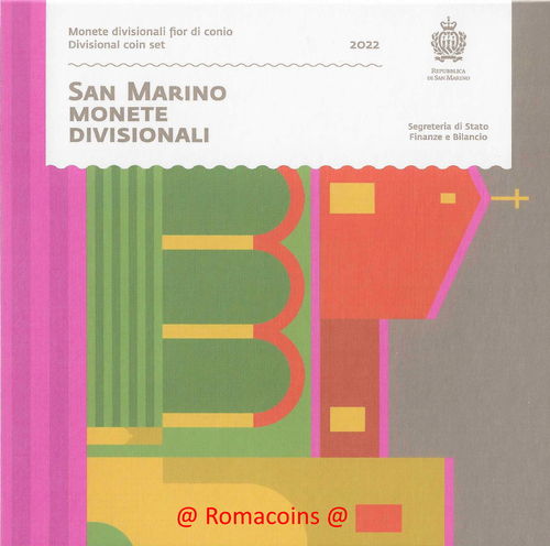 San Marino Kms 2022 Kursmünzensatz Euro 8 Münzen Stempelglanz