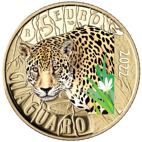 5 Euros Italia 2022 Jaguar Moneda Mundo Sostenible