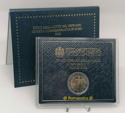 2 Euro Sondermünze Vatikan 2022 Paul VI St.