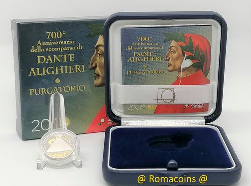 20 Euros Italia 2022 Moneda Dante Alighieri Purgatorio Oro