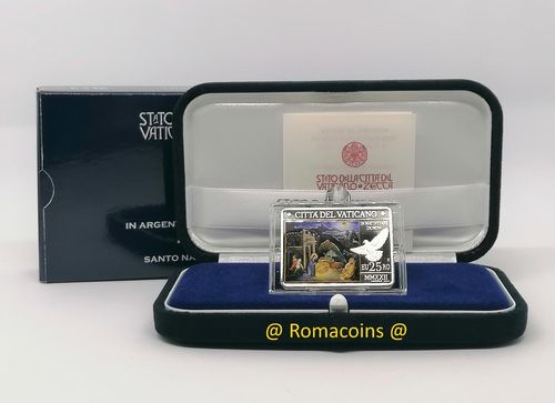 25 Euro Vatican 2022 Colored Silver Proof Christmas Very Rare
