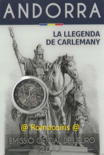 Coincard Andorra 2022 2 Euros La leyenda de Carlomagno