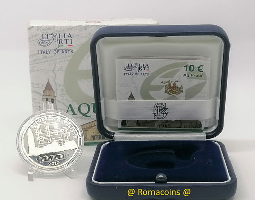 10 Euros Italie 2010 Aquileia Argent Be Proof