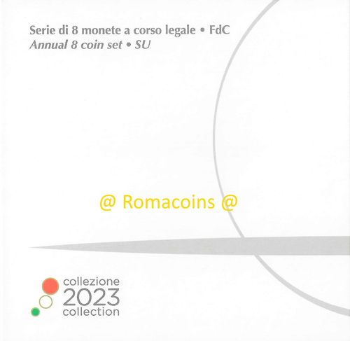 Divisionale Italia 2023 Fdc 8 Monete Serie Fior di Conio